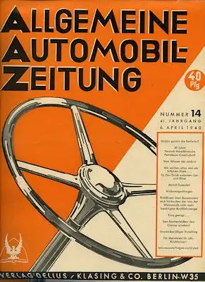 Allgemeine Automobil Zeitung (AAZ) 1940 Heft 14