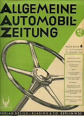 Allgemeine Automobil Zeitung (AAZ) 1940 Heft 4