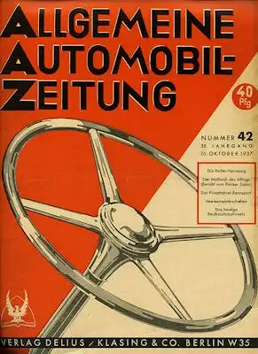 Allgemeine Automobil Zeitung (AAZ) 1937 Heft 42