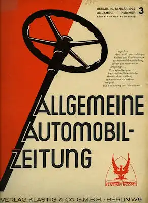 Allgemeine Automobil Zeitung (AAZ) 1935 Heft 3