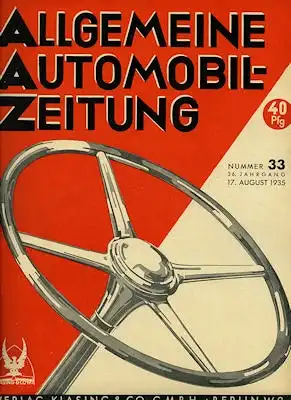 Allgemeine Automobil Zeitung (AAZ) 1935 Heft 33