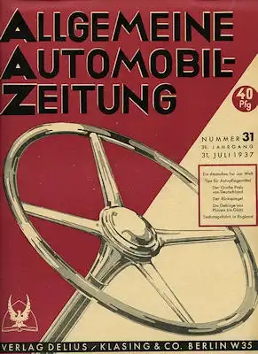Allgemeine Automobil Zeitung (AAZ) 1937 Heft 31
