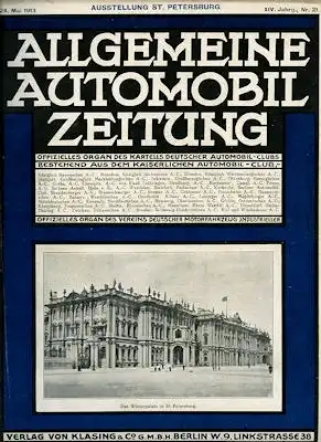 Allgemeine Automobil Zeitung (AAZ) 1913 Heft 21