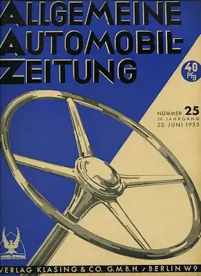 Allgemeine Automobil Zeitung (AAZ) 1935 Heft 25