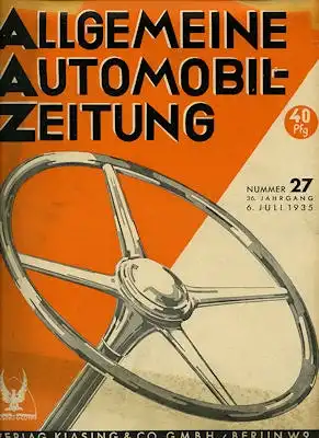 Allgemeine Automobil Zeitung (AAZ) 1935 Heft 27