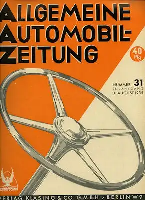 Allgemeine Automobil Zeitung (AAZ) 1935 Heft 31