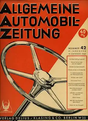 Allgemeine Automobil Zeitung (AAZ) 1940 Heft 42