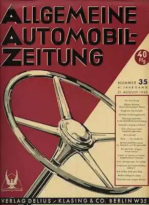 Allgemeine Automobil Zeitung (AAZ) 1940 Heft 35