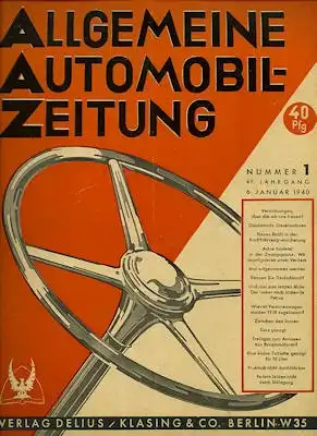 Allgemeine Automobil Zeitung (AAZ) 1940 Heft 1