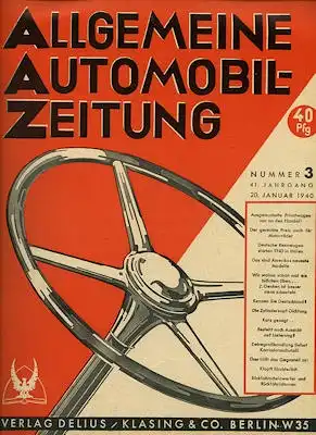 Allgemeine Automobil Zeitung (AAZ) 1940 Heft 3