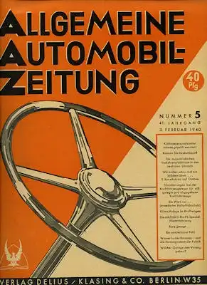 Allgemeine Automobil Zeitung (AAZ) 1940 Heft 5