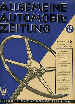 Allgemeine Automobil Zeitung (AAZ) 1940 Heft 6