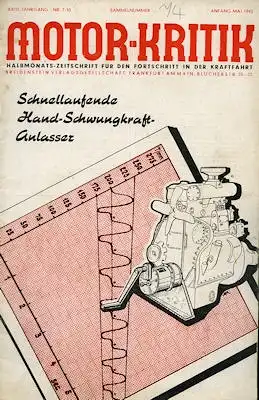 Motor-Kritik 1943 Heft 7-10