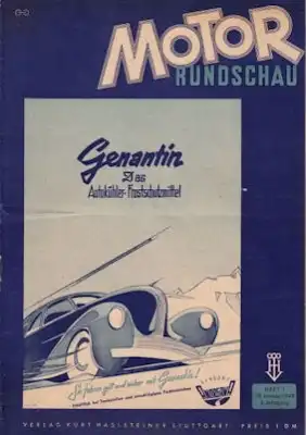 Motor Rundschau 1949 Heft 1