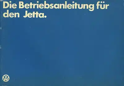 VW Jetta Bedienungsanleitung 1980