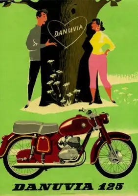 Pannonia Danuvia 125 ccm Prospekt 1960er Jahre