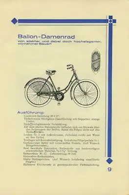 Brennabor Fahrrad Prospekt 1927