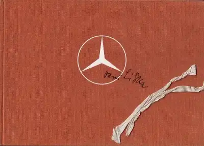 Hans Liska Skizzenmappe Mercedes-Benz rot 1955