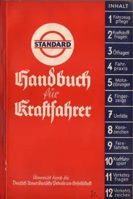 Standard Handbuch für Kraftfahrer Herbst 1935
