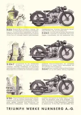 Triumph Programm 1938/9