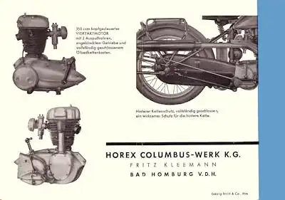 Horex SB 35 Prospekt ca. 1949