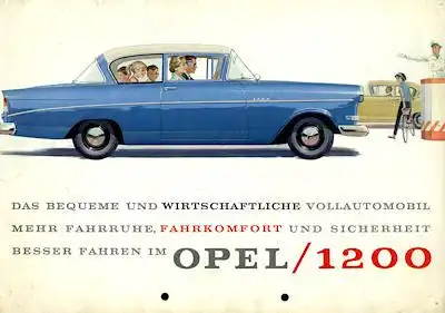 Opel 1200 Rekord P 1 Prospekt 1958