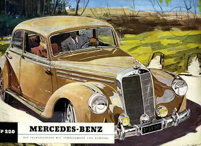 Mercedes-Benz 220 Prospekt 1952 Reprint
