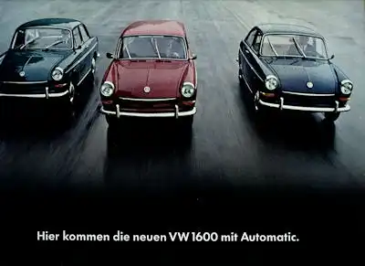 VW 1600 Automatik Prospekt 8.1967