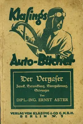 Klasings Auto-Bücher Der Vergaser Bd. 24 1925