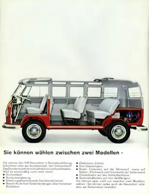 VW T 1 Neunsitzer Prospekt 1964