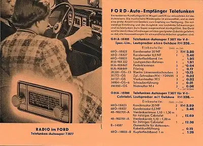 Ford Spezialzubehör Prospekt 1938