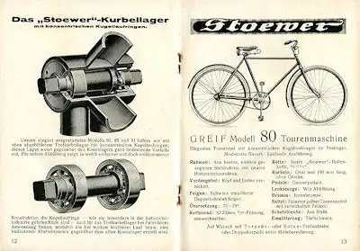 Bernhard Stoewer Fahrrad Programm 1930er Jahre