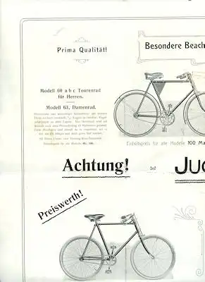 Wartburg Fahrrad Prospekt ca. 1895-1900