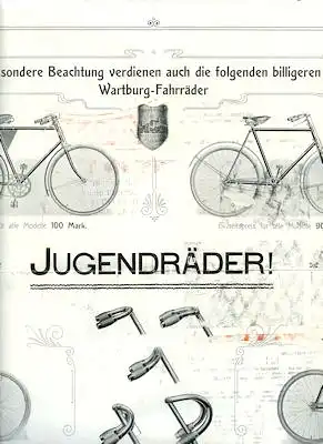 Wartburg Fahrrad Prospekt ca. 1895-1900