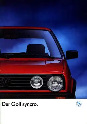 VW Golf 2 Syncro Prospekt 1.1991