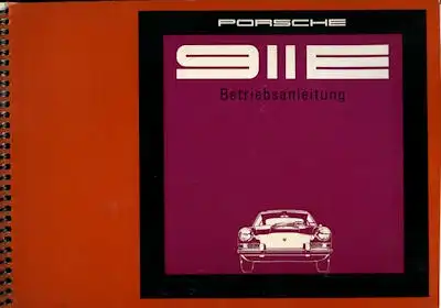 Porsche 911 E Bedienungsanleitung 8.1968