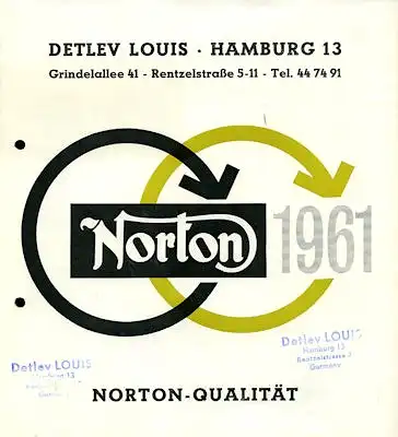 Norton Programm 1961