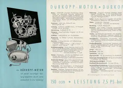 Dürkopp MD 150 Prospekt 5.1953