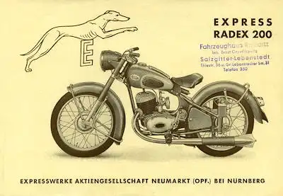 Express Radex 200 Prospekt 1950er Jahre
