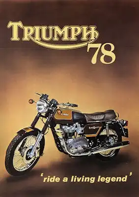 Triumph Bonneville 750 + Tiger 750 Prospekt 1978