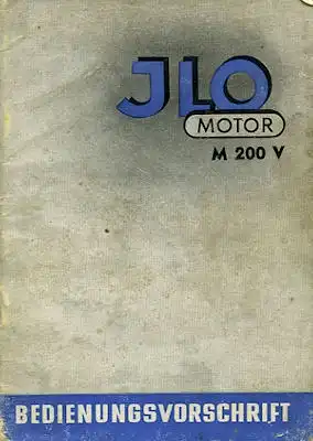 Ilo M 200 V Bedienungsanleitung 10.1953