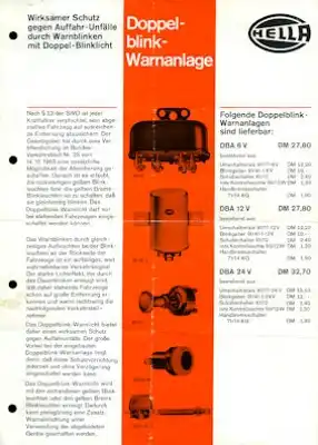 Hella Doppelblink-Warnanlage 1965