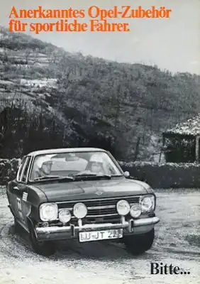 Opel Zubehör für sportliche Fahrer Prospekt 5.1969