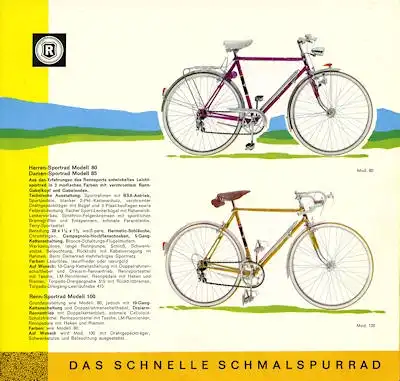 Rabeneick Fahrrad Programm 1960er Jahre
