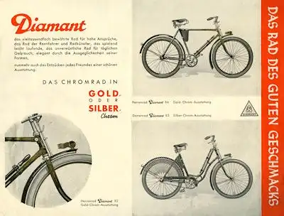 Diamant Fahrrad Prospekt ca. 1936