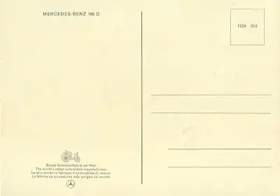 Ansichtskarte Mercedes-Benz 180 D 8.1959