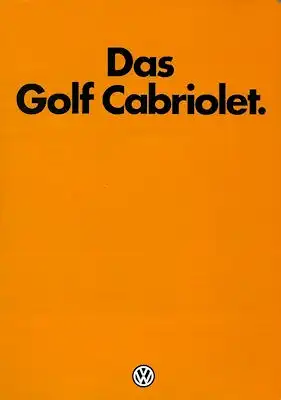 VW Golf 1 Cabriolet Prospekt 12.1978