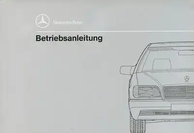 Mercedes-Benz 300 SD Bedienungsanleitung 10.1992