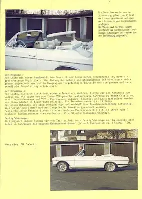 Mercedes-Benz Typ 114 Bähr Cabrio Prospekt 1991