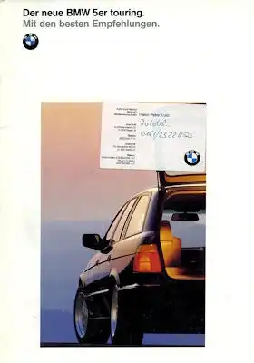 BMW 5er Touring Prospekt-Mappe 1992